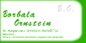 borbala ornstein business card